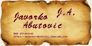Javorko Abutović vizit kartica